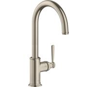 hansgrohe AXOR Montreux DN 15 Mitigeur monocommande de cuisine AXOR Montreux DN 15 260 avec bec orientable, 16580820, Couleur: Nickel brossé