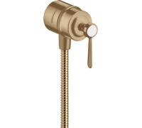 hansgrohe AXOR Montreux Fixfit Stop Raccord de tuyau, robinet d'arrêt, béqu'ille, 16883140, Couleur: Bronze brossé