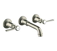 hansgrohe Axor Montreux hansgrohe Axor Montreux lavabo encastré raccord 3 trous, DN 15, poignée à levier, nickel brossé