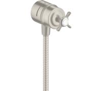 hansgrohe AXOR Montreux hansgrohe Fixfit Robinet d'arrêt DN15, 16882800, Couleur: Acier inoxydable Optic