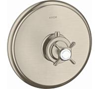 hansgrohe Axor Montreux kit de montage final 16810820 thermostat à encastrer, avec poignée en croix, nickel brossé