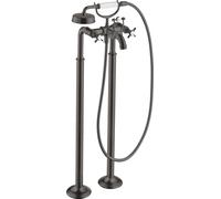 hansgrohe AXOR Montreux Mélangeur bain 2 poignées sur pieds AXOR Montreux, 16547340, Couleur: Chrome noir brossé