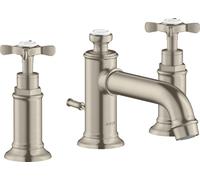 hansgrohe AXOR MONTREUX Mélangeur lavabo 3 trous 30, vidage par pop-up, porte-à-faux 142mm, 16536820, Couleur: Nickel brossé