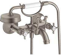 hansgrohe AXOR Montreux Mitigeur bain à 2 poignées pour montage apparent, 16540800, Couleur: Acier inoxydable Optic