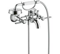 hansgrohe AXOR Montreux Mitigeur bain douche 2 poignées, montage apparent, béqu'illes, saillie 220mm, 16551000, Couleur: chrome