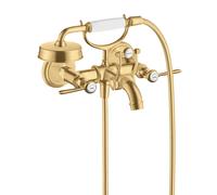 hansgrohe AXOR Montreux Mitigeur bain douche 2 poignées, montage apparent, béqu'illes, saillie 220mm, 16551250, Couleur: Optique or brossé