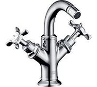 hansgrohe Axor Montreux mitigeur bidet 2 manettes 16520000 saillie 104mm, tirette garniture de vidange , chromé