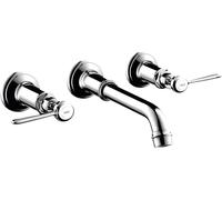 hansgrohe AXOR MONTREUX mitigeur lavabo 3 trous encastré, montage mural, béqu'illes, 16534800, Couleur: Acier inoxydable Optic