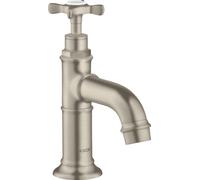 hansgrohe AXOR Montreux : robinet de sol Montreux sans vidange escamotable, uniquement pour le raccordement d'eau froide, 16530820, Couleur: Nickel brossé