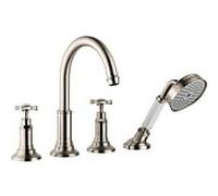 Hansgrohe Mitigeur bain-douche Axor Montreux 4 trous pour plage de carrelage, nickel brossé 16544820