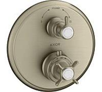 Hansgrohe Mitigeur thermostatique encastré Axor Montreux, vanne d'arrêt & inverseur, nickel brossé