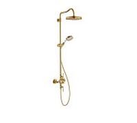 Hansgrohe Ensemble de douche mural Axor Montreux 16572250, Thermostat, tête 240mm, 1 jet, Or brossé