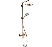 hansgrohe Axor Montreux Showerpipe 16572300 avec thermostat, douche de tête, 240mm, 1jet, or rouge poli