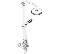 hansgrohe Axor Montreux Showerpipe 16572340 avec thermostat, douche de tête, 240mm, 1jet, chrome noir brossé