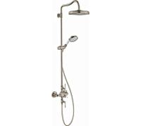 hansgrohe Axor Montreux Showerpipe 16572820 avec thermostatique, douche de tête 240 1jet, nickel brossé