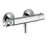 hansgrohe Axor Montreux thermostat de douche 16261000 apparent, 1 consommateur, avec poignée croisée, chromé