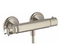 hansgrohe Axor Montreux thermostat de douche 16261820 apparent, 1 consommateur, avec poignée en croix, nickel brossé