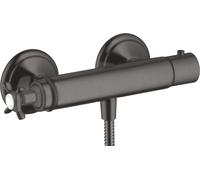 hansgrohe AXOR Montreux thermostat de douche pour montage apparent, 1 consommateur, 16261340, Couleur: Chrome noir brossé