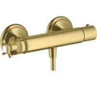 hansgrohe AXOR Montreux thermostat de douche pour montage apparent, 1 consommateur, 16261950, Couleur: laiton brossé