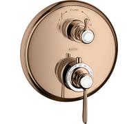 hansgrohe AXOR Montreux thermostat hansgrohe AXOR Montreux encastré, robinet d'arrêt et inverseur, béqu'ille, 2 consommateurs, 16821300, Couleur: Rouge poli or