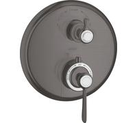 hansgrohe AXOR Montreux thermostat hansgrohe AXOR Montreux encastré, robinet d'arrêt et inverseur, béqu'ille, 2 consommateurs, 16821340, Couleur: Chrome noir brossé