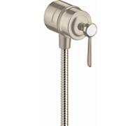 hansgrohe Axor Montreux vanne d'arrêt 16883820 avec Clapet anti-retour , poignée à levier, nickel brossé