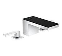 hansgrohe Axor MyEdition 3 trous mitigeur lavabo 47050600 saillie 151 mm, avec bonde push-open, chrome / verre noir