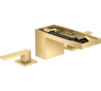 Hansgrohe AXOR MyEdition Mélangeur lavabo 3 trous 70 avec vidage à ouverture rapide, sans plaque, Coloris: Optique or brossé