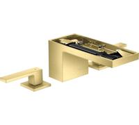 Hansgrohe AXOR MyEdition Mélangeur lavabo 3 trous 70 avec vidage à ouverture rapide, sans plaque, Coloris: laiton brossé