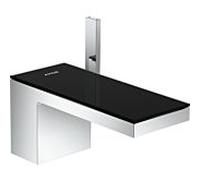 hansgrohe Axor MyEdition mitigeur lavabo 47010600 projection 151 mm, avec bonde push-open, chrome / verre noir