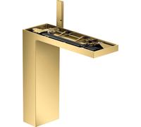 hansgrohe AXOR MyEdition mitigeur monocommande de lavabo 230 avec vidage escamotable par poussoir, sans assiette, 47022990, Couleur: Optique en or poli