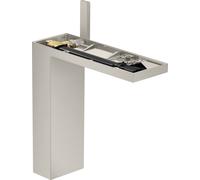 hansgrohe AXOR MyEdition mitigeur monocommande de lavabo 230 avec vidage escamotable par poussoir, sans assiette, 47022800, Couleur: Acier inoxydable Optic