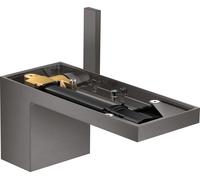 hansgrohe AXOR MyEdition mitigeur monocommande de lavabo 70 avec vidage par poussoir, sans plaque, 47012340, Couleur: Chrome noir brossé