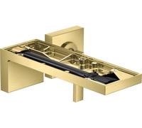 Hansgrohe AXOR MyEdition Mitigeur monocommande de lavabo encastré pour montage mural, bec 221 mm, sans plaque, Coloris: laiton brossé