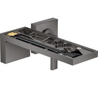Hansgrohe AXOR MyEdition Mitigeur monocommande de lavabo encastré pour montage mural, bec 221 mm, sans plaque, Coloris: Chrome noir brossé