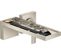 hansgrohe AXOR MyEdition Mitigeur monocommande de lavabo encastré pour montage mural, bec 221 mm, sans plaque, 47062820, Couleur: Nickel brossé