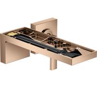 hansgrohe AXOR MyEdition Mitigeur monocommande de lavabo encastré pour montage mural, bec 221 mm, sans plaque, 47062300, Couleur: Rouge poli or