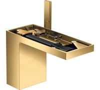 hansgrohe AXOR MyEdition Mitigeur monocommandé pour lavabo 110, avec vidage Push-Open, sans plaque, saillie 150mm, 47032990, Couleur: Optique en or poli