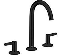 hansgrohe Axor One 3 trous mitigeur lavabo 48050670 projection 140mm, avec push-open garniture de vidange , noir mat