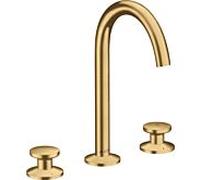 hansgrohe Axor One 3 trous mitigeur lavabo 48070250 projection 140mm, avec garniture de vidange push-open , optique or brossé