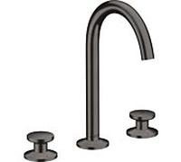 hansgrohe Axor One 3 trous mitigeur lavabo 48070340 projection 140mm, avec push-open garniture de vidange , chrome noir brossé