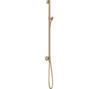 hansgrohe AXOR One barre de douche avec raccord mural, flexibles de douche 1,60m, 48792140, Couleur: Bronze brossé