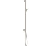 hansgrohe AXOR One barre de douche avec raccord mural, flexibles de douche 1,60m, 48792800, Couleur: Acier inoxydable Optic