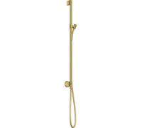 hansgrohe AXOR One barre de douche avec raccord mural, flexibles de douche 1,60m, 48792950, Couleur: laiton brossé