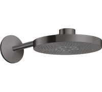 hansgrohe AXOR One Douche de tête 280 2jet avec bras de douche, 48492340, Couleur: Chrome noir brossé