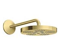hansgrohe Axor One douche de tête 48491950 avec bras de douche, 1jet, laiton brossé