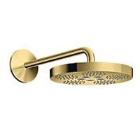 hansgrohe Axor One douche de tête 48491990 avec bras de douche, 1jet, optique or poli