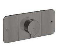 hansgrohe Axor One kit de montage final 45712340 module thermostatique encastré, 2 consommateurs, chrome noir brossé