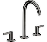 hansgrohe Axor One mitigeur lavabo 3 trous 48050330 projection 140mm, avec push-open garniture de vidange , chrome noir poli