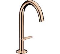 hansgrohe Axor One mitigeur lavabo 48020300 saillie 140mm, avec bouton-poussoir garniture de vidange , or rouge poli